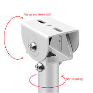 Soporte para cámara Vigilancia o Balizas o Sirenas, para Domo o Fijas, blanco.3