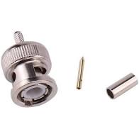 Conector BNC-Macho Crimpeable 75OHM Conector Coaxial para Cable RG593