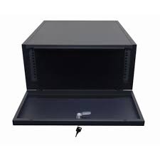 Rack Pared 4U 60cm-Fondo Puerta Fierro Negro LINKMADE3