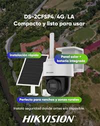 KIT Camara Solar PT 4G 4MP IR 30m AOV Bateria Mic IP66 2.8mm Hikvision4