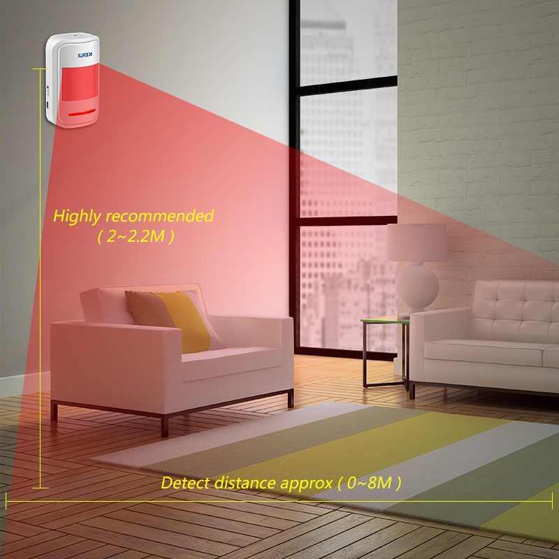 KERUI P819 Sensor PIR inalámbrico de 433MHz Detector de movimiento-infrarrojo-inteligente7