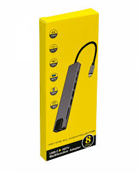 Hub Type-C 2-USB-C 1-HDMI 2-USB-AH SD/mSD RJ45-10/100 Aluminio2