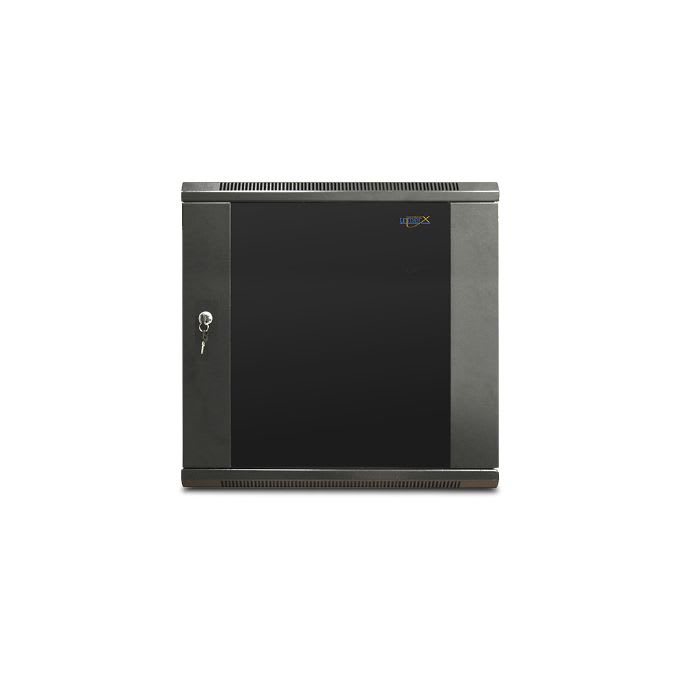 Gabinete/Rack Mural armable 12U, puerta de vidrio 0