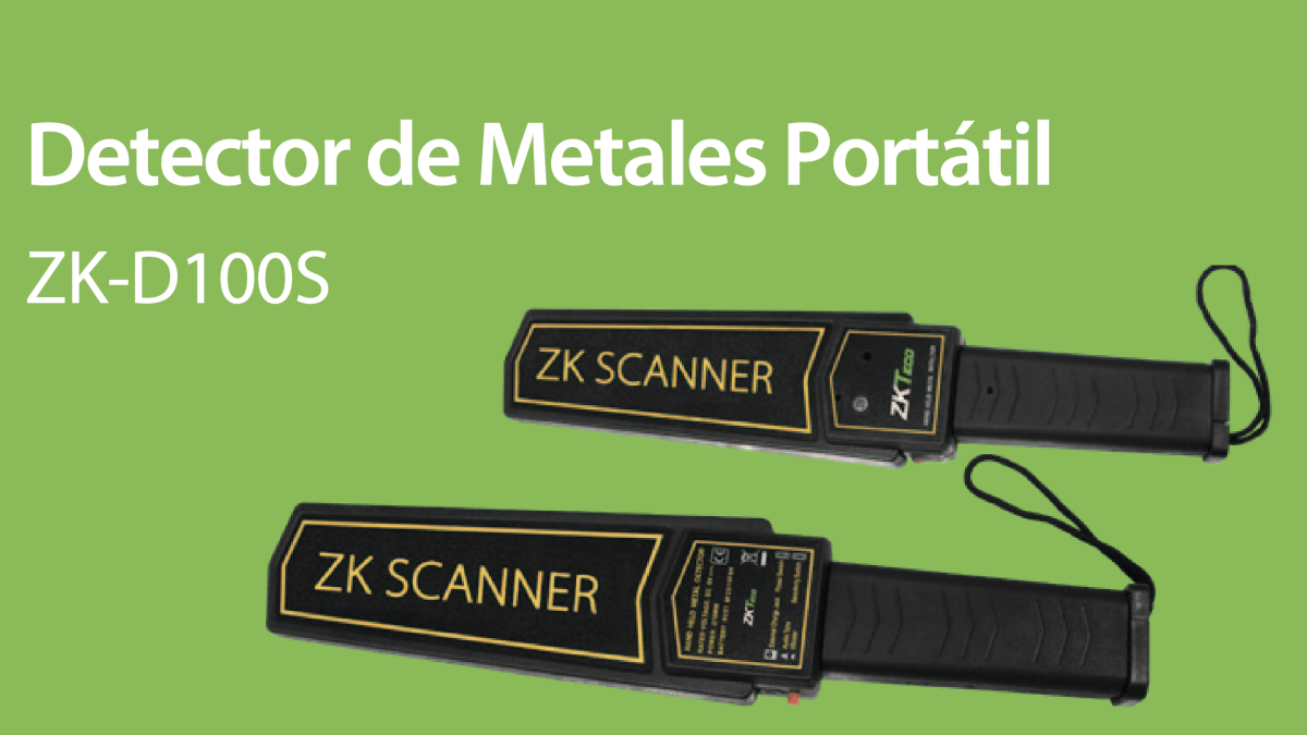 Paleta detector de metales portátil, 9V ZKTECO3