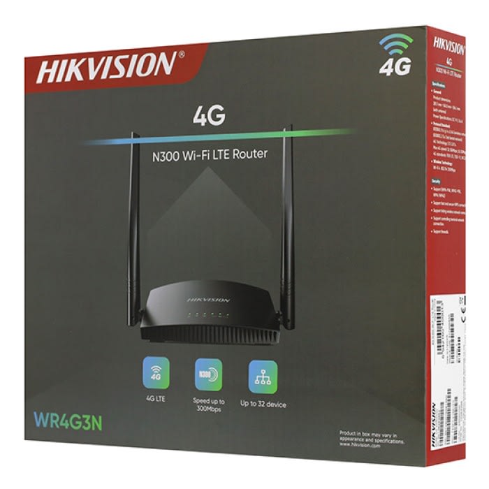 Router Inalámbrico Hikvision DS-3WR4G3N - 4G LTE, 300 Mbps, Antenas Externas2