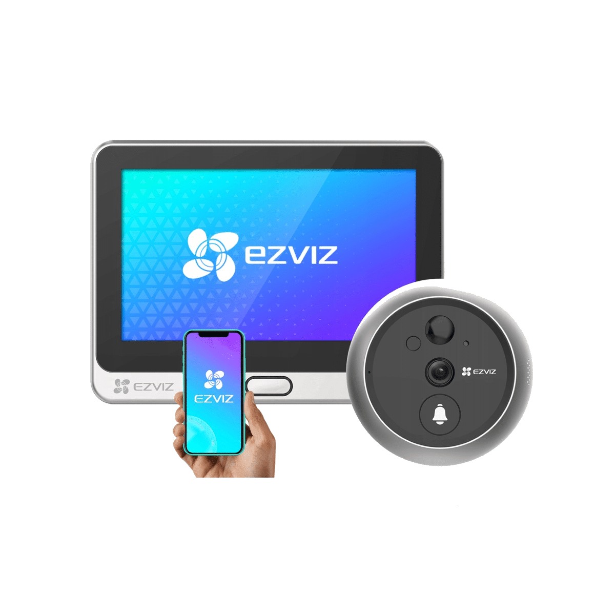 Timbre De Puerta 2MP PIR IR5M 4,3 Pulgadas CS-DP2C-A0-6E2WPFBS Ezviz5