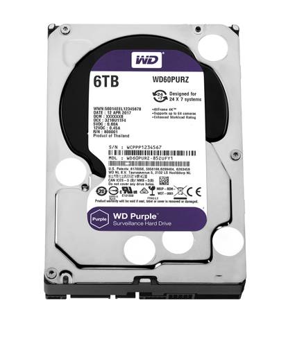 Disco Duro de Videovigilancia WD Purple, 6 TB, 3.5