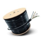 Cable F/UTP Cat6 Exterior Doble Chaqueta Negro caja x 305 mts 0