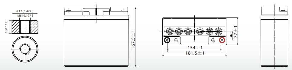 BATERIA ULTRACELL 12V 18AH3
