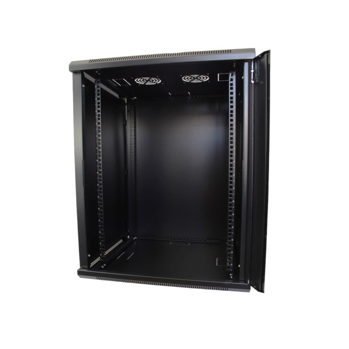 Gabinete/Rack Mural armable, puerta de vidrio 50 Alto, 60 ancho, 60 fondo cm.3