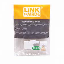 Conector Hembra RJ45 Cat6, Blanco U/UTP Punchable Keystone3
