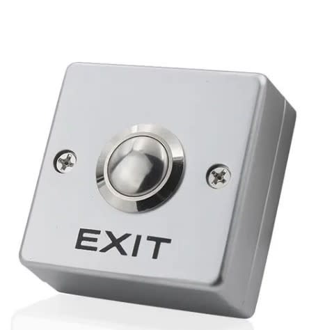 Botón de salida de puerta Exterior, para sistema de Control de acceso y otros. 53x53x28mm 0