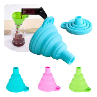 Pack de 3 Embudos Plegable Silicona Multiuso Cocina Surtido1