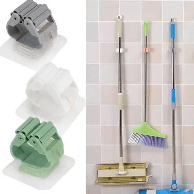 3 Set Organizador Soporte Escoba Mopa Autoadjesivo