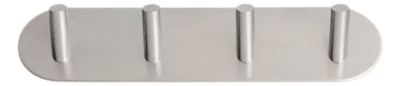 Colgador De Pared 4 Ganchos Adhesivos cromado1