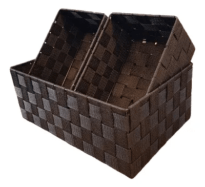 Set De 3 Canasto Cesta Organizador Almacenamiento