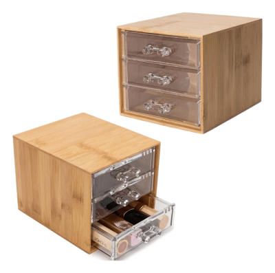 Mini Cajonera Bambu 3 Cajones Acrilico1