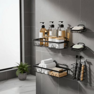 Set 5 Estantes Organizador Ducha con adhesivo