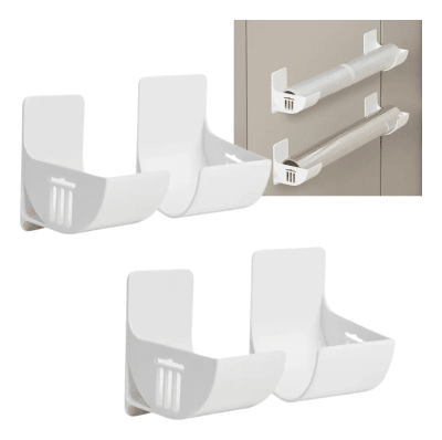 2 Set De Soporte Estante Adhesivo Papel Alusa Aluminio Bolsa
