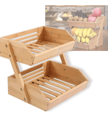 Frutero madera 2 niveles