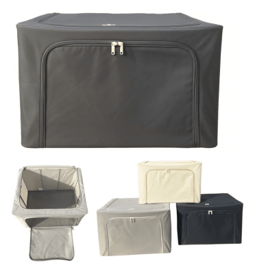 Caja Organizador Almacenamiento Tela Soporte Metal1