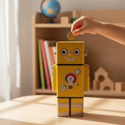 alcancia robot kawaii