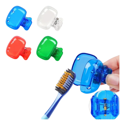 Set 4 Porta Cepillo Dental Diente Tipo Clip Protector Grande1