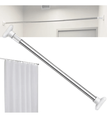 Barra Extensible 130-240cms Cortina De Ducha Closet1