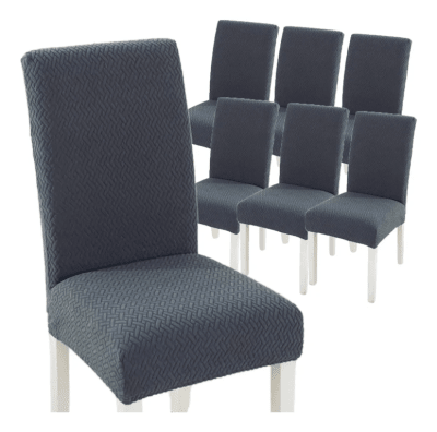 Pack 6Funda De Silla Elasticada Jacquard Impresa En 3d1