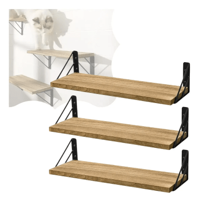 Pack 3 Repisa Flotante De Madera1