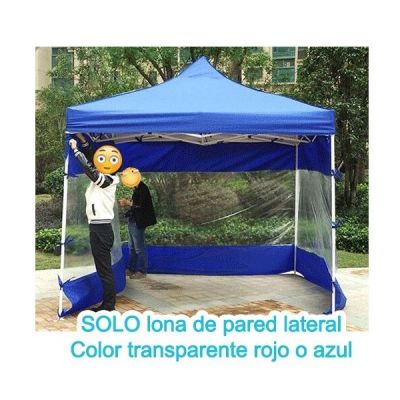 Lona De Pared Lateral Transparente Para Toldo 3x3mts Lona De Pared Lateral Transparente Para Toldo 3x3mts