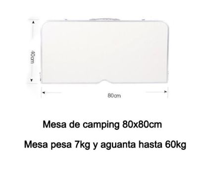 Mesa Plegable Camping 80x80cm Mesa Plegable Camping 80x80cm
