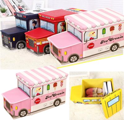 Baúl Caja Organizador Para Juguete Tipo Puff Pouf1