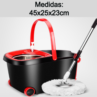 Mopa Giratorio Spin 360°Trapeador Canasto Acero Centrifugado2