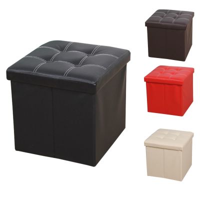 Baul Tomy Boton Plegable Ecocuero Asiento 38cm1