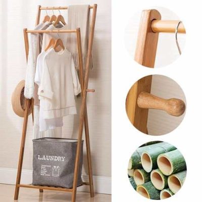 Perchero Colgador Madera Bambu 52cm Perchero Colgador Madera Bambu 52cm