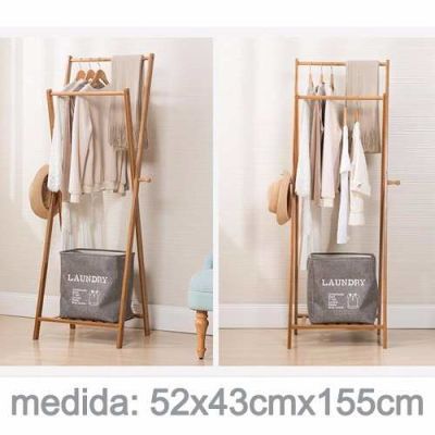 Perchero Colgador Madera Bambu 52cm Perchero Colgador Madera Bambu 52cm
