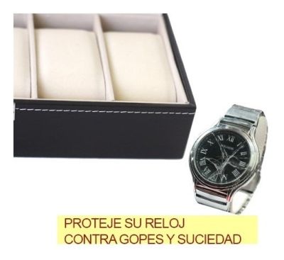 Caja Organizadora 6 Relojes, Ecocuero, Regalo, Cumpleaños Caja Organizadora 6 Relojes, Ecocuero, Regalo, Cumpleaños