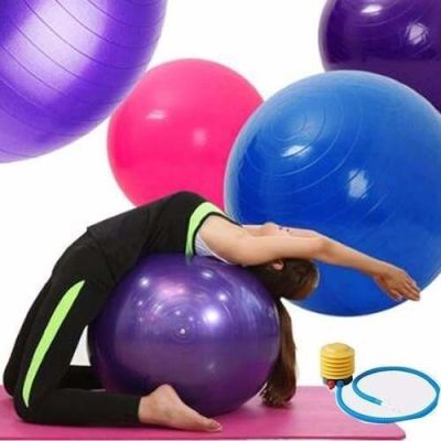 Pelota Balon 75 Cm + Inflador Yoga Pilates5