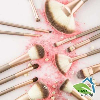 Brochas de maquillaje Beige 18 pinceles Brochas de maquillaje Beige 18 pinceles