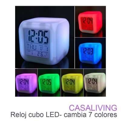 Reloj Cubo Led despertador1