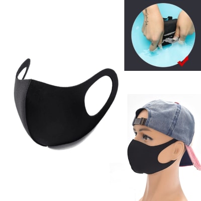 Mascarilla Negra Antibacterial Reutilizable