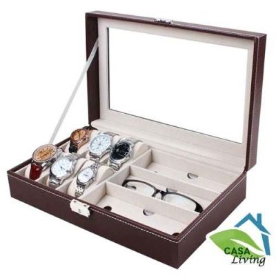 caja de organizador relojes y lentes gafas caja de organizador relojes y lentes gafas