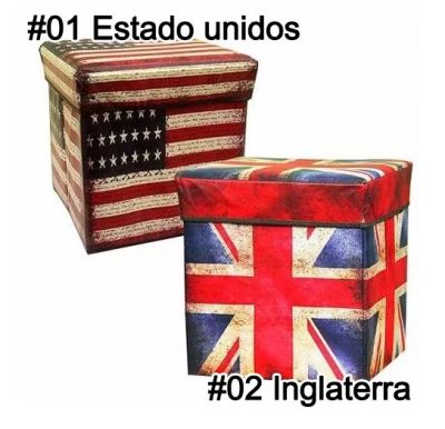 Caja Plegable Organizadora Asiento 30cm Puff Pouf Diseño Caja Plegable Organizadora Asiento 30cm Puff Pouf Diseño