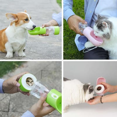 Botella De Agua Y Comida Para Mascota Portable1