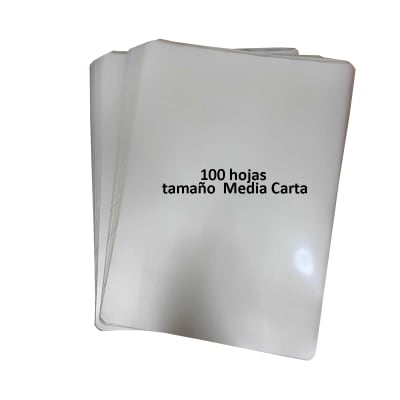 Mica 100 Láminas Termolaminar Plastificar Media Carta1