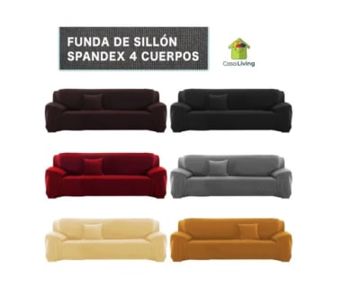 Funda De Sillón Spandex elasticada 4 Cuerpos1