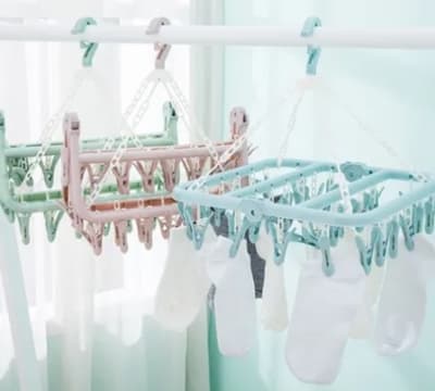 Percha Ropa 32 Clips Pinzas Perritos Para Ropa1