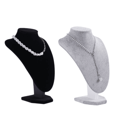 Exhibidor Mostrario Cuello Grande Terciopelo Joyas1