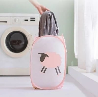 Canasto Cesto De Ropa Sucia Organizador Plegable2